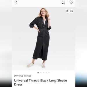Universal Thread Black Long Sleeve Dress